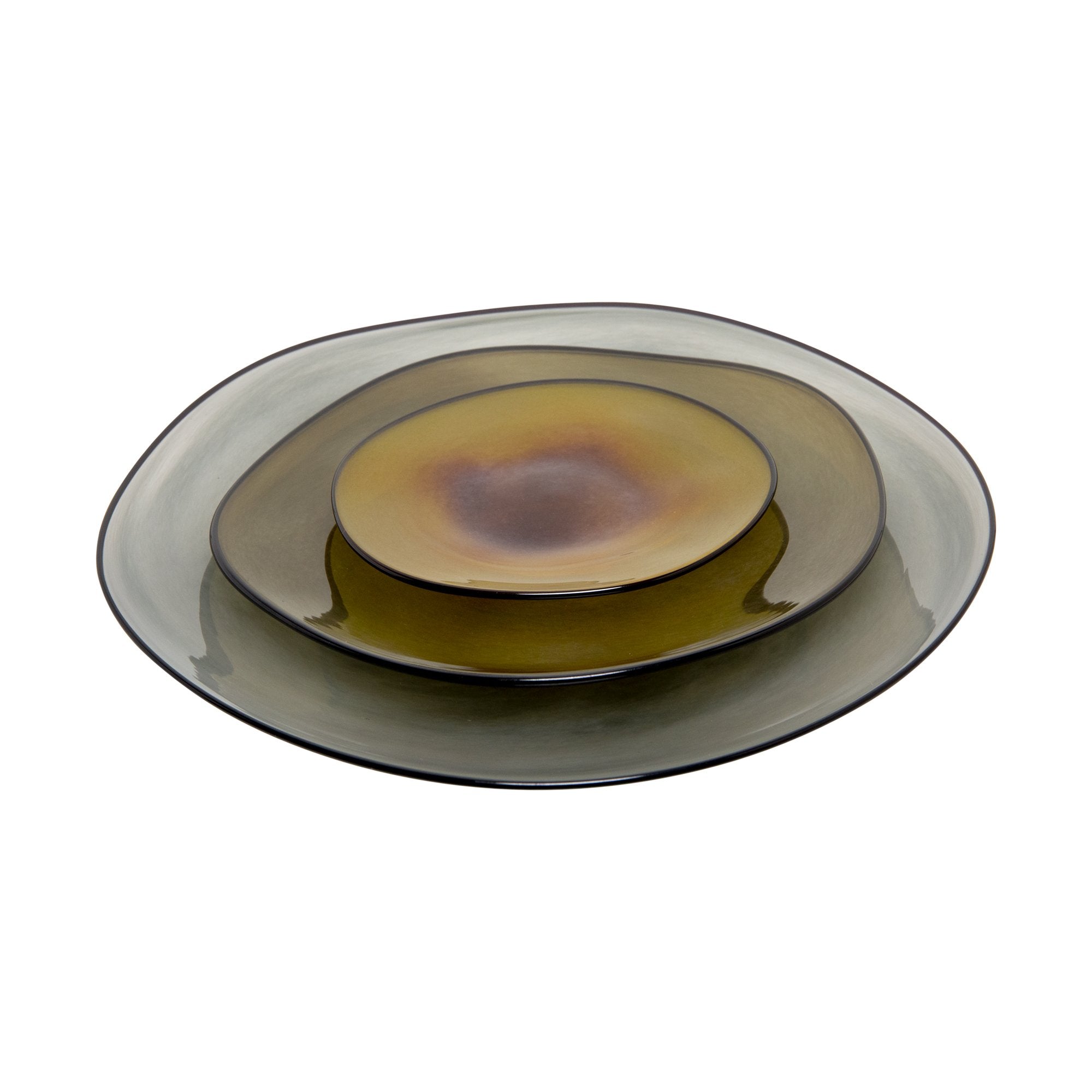 Glass Haze Plate | Ivory - Plates by Studio Fresco | Obakki