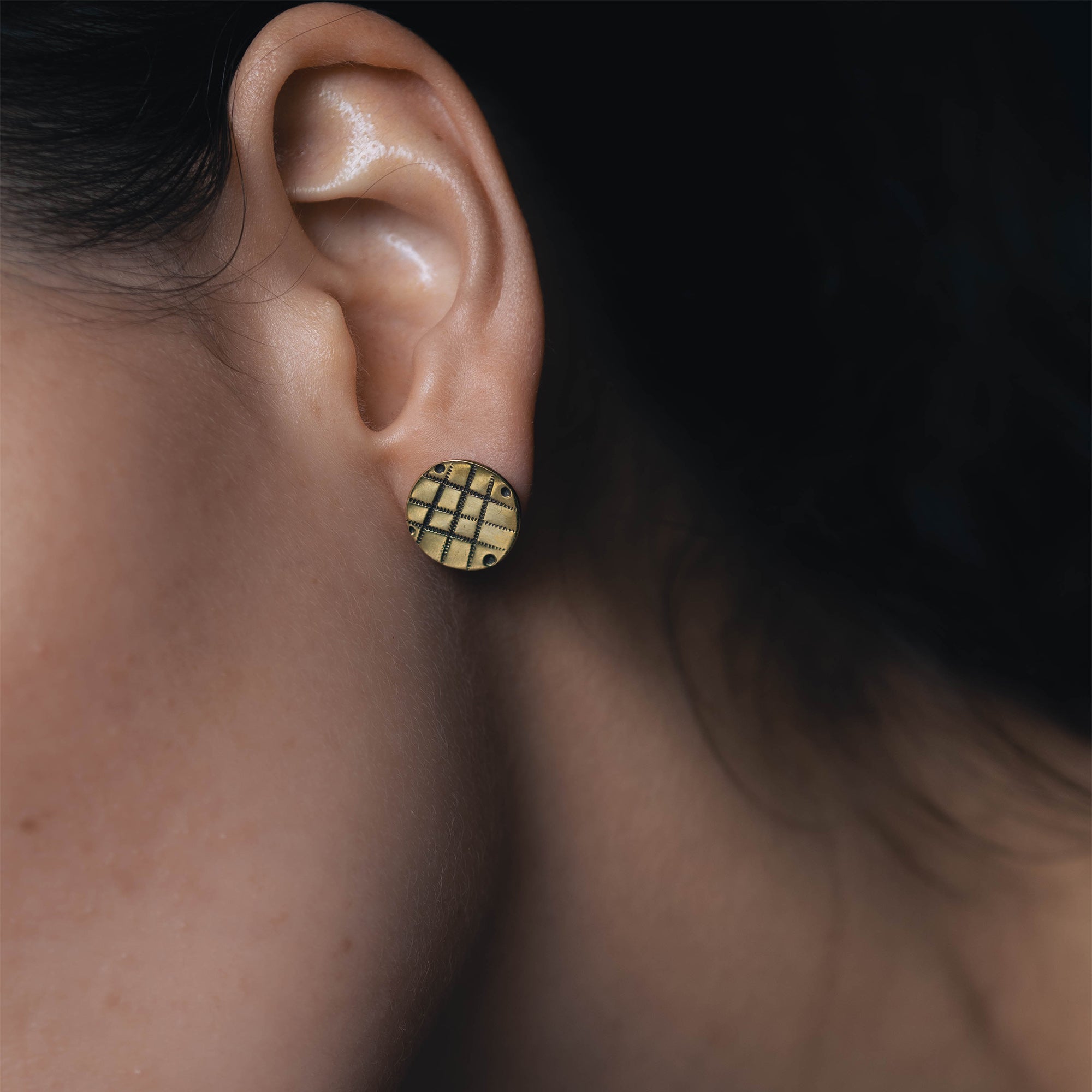 Grooved Circle Earrings - Earring by Victorious Crafts | Obakki