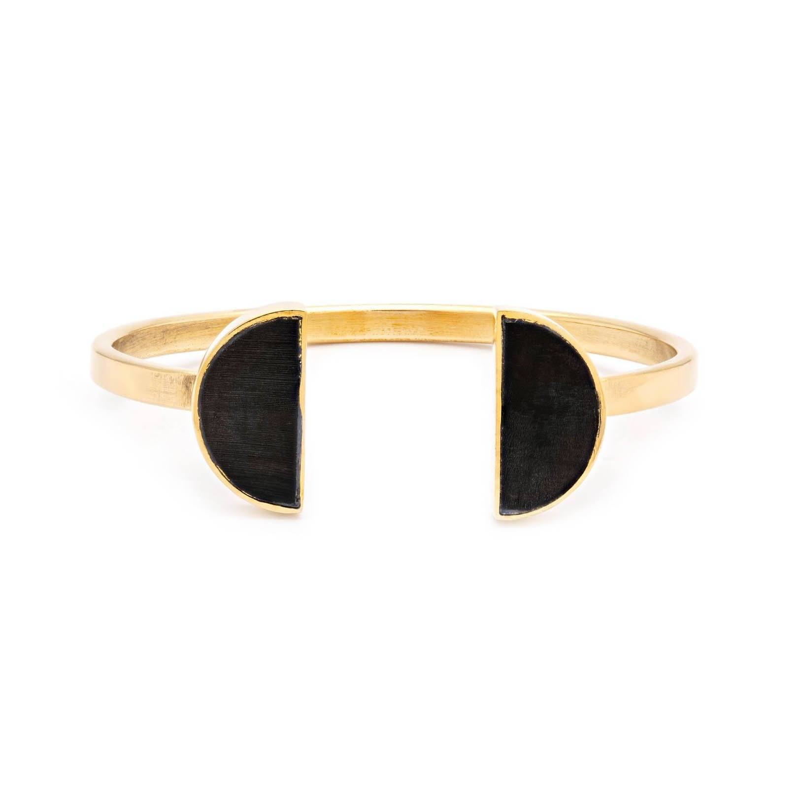 Halfmoon Split Bracelet | Black - Bracelet by Victorious Crafts | Obakki