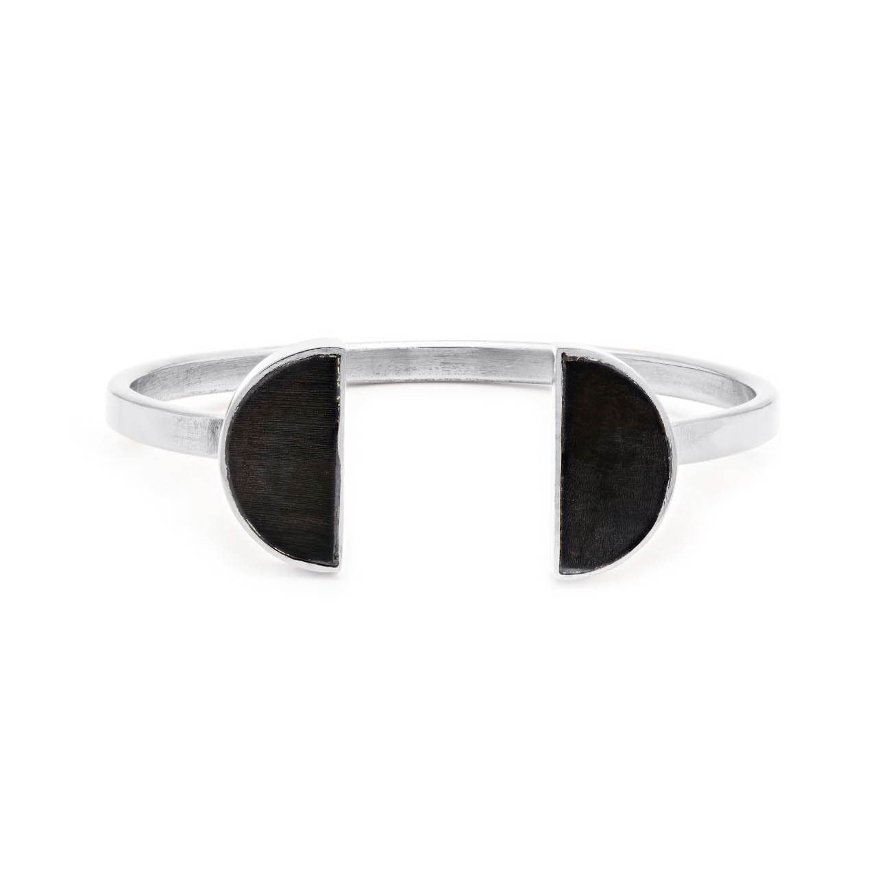 Halfmoon Split Bracelet | Black - Bracelet by Victorious Crafts | Obakki