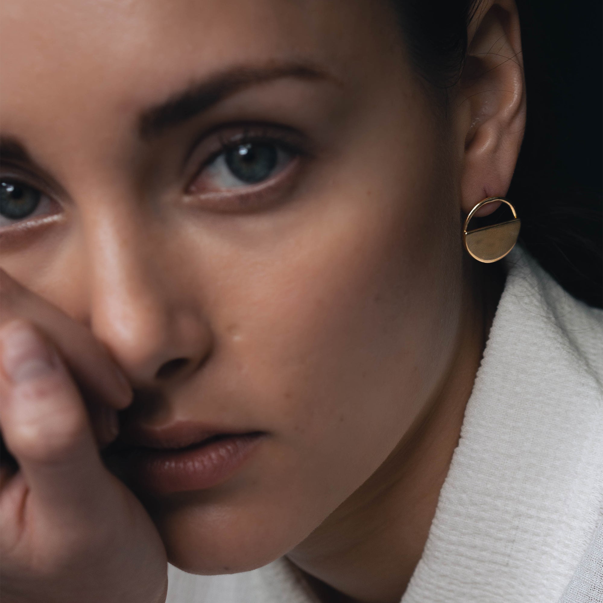 Halfmoon Studs - Earring by Sylvester | Obakki