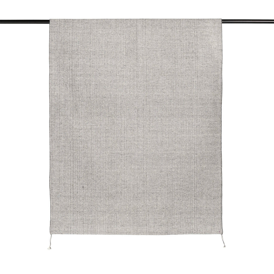 Hand - woven Oaxacan Slender Stripes Rug_Jose Mendoza_201-64-0829-715GreyNatStripe2x3 | Obakki