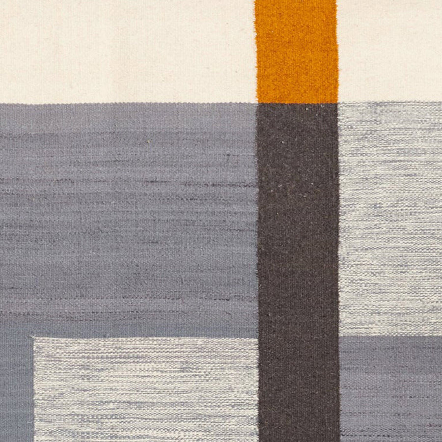 Hand - woven Oaxacan Square Frame Rug_Jose Mendoza_201-64-0098-715Cuadros2x3 | Obakki