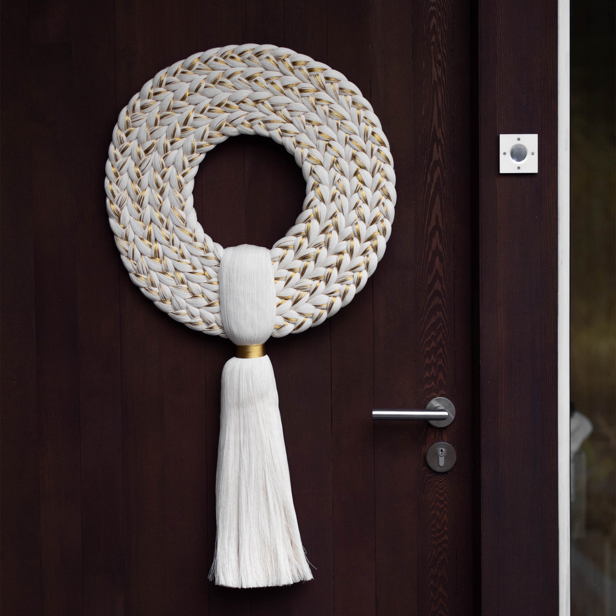 Handwoven Holiday Wreath - Large - Holiday Decor by Caralarga | Obakki