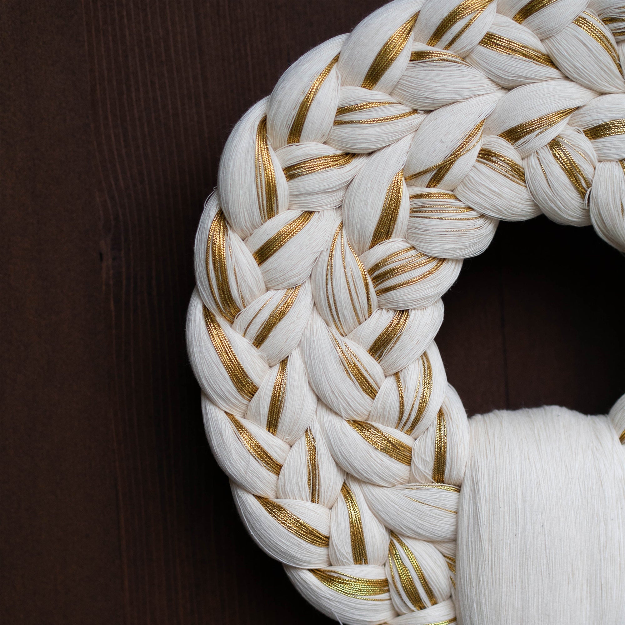Handwoven Holiday Wreath - Small - Holiday Decor by Caralarga | Obakki
