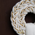 Handwoven Holiday Wreath - Small_Caralarga_201-71-0278-717Natural/GoldOS | Obakki
