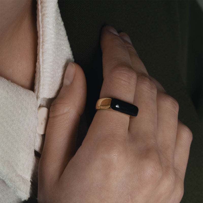 Horn Inset Ring - Ring by Victorious Crafts | Obakki