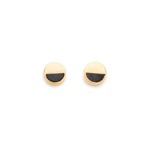 Horn Inset Studs - Earring by Victorious Crafts | Obakki