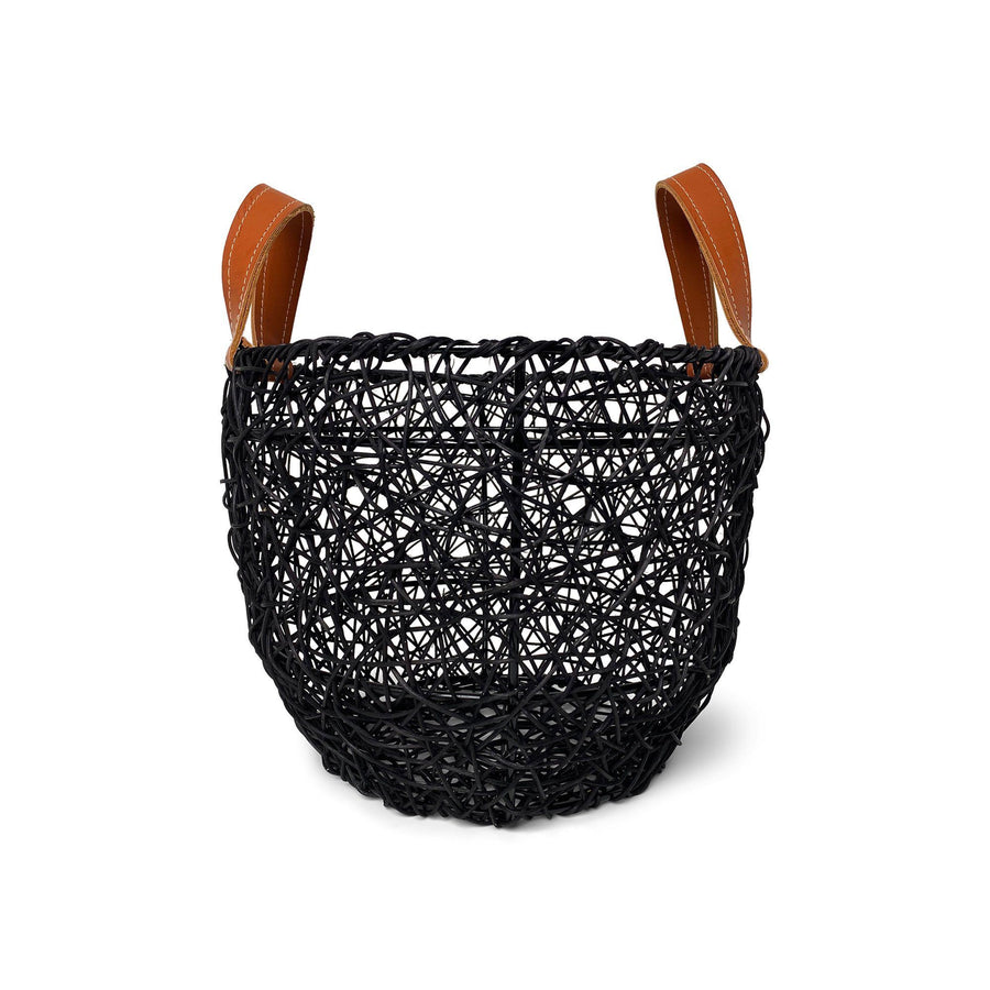 Imperfect 10" Woven Bird's Nest Basket | Black_Ensamble Artesano_201-70-0412-154-Black-S | Obakki