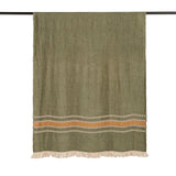 Jules Blanket | Green Herringbone - Blankets & Throws by Libeco | Obakki