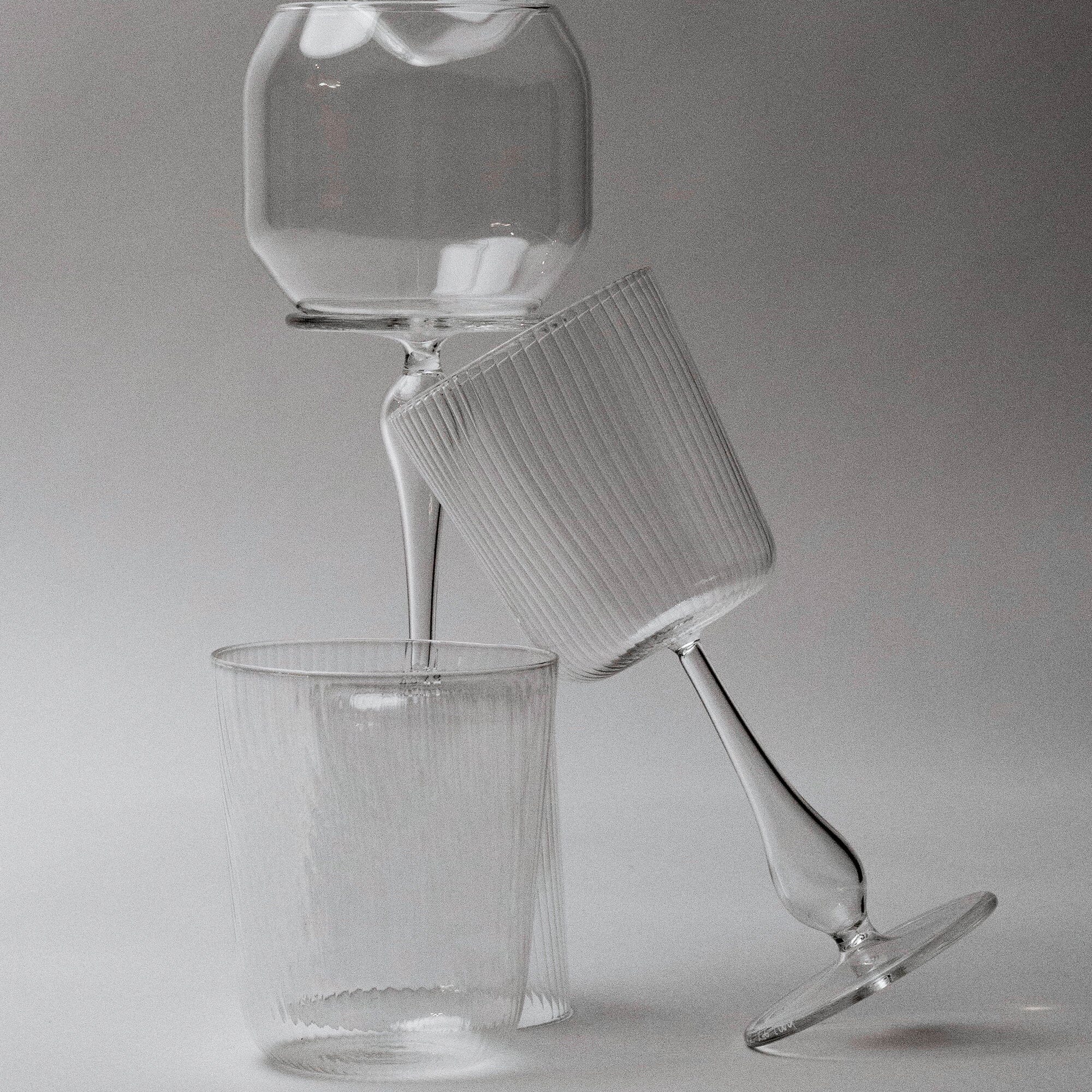 Luisa Calice 3 - Piece Set | Clear - Glassware by R+D.Lab | Obakki