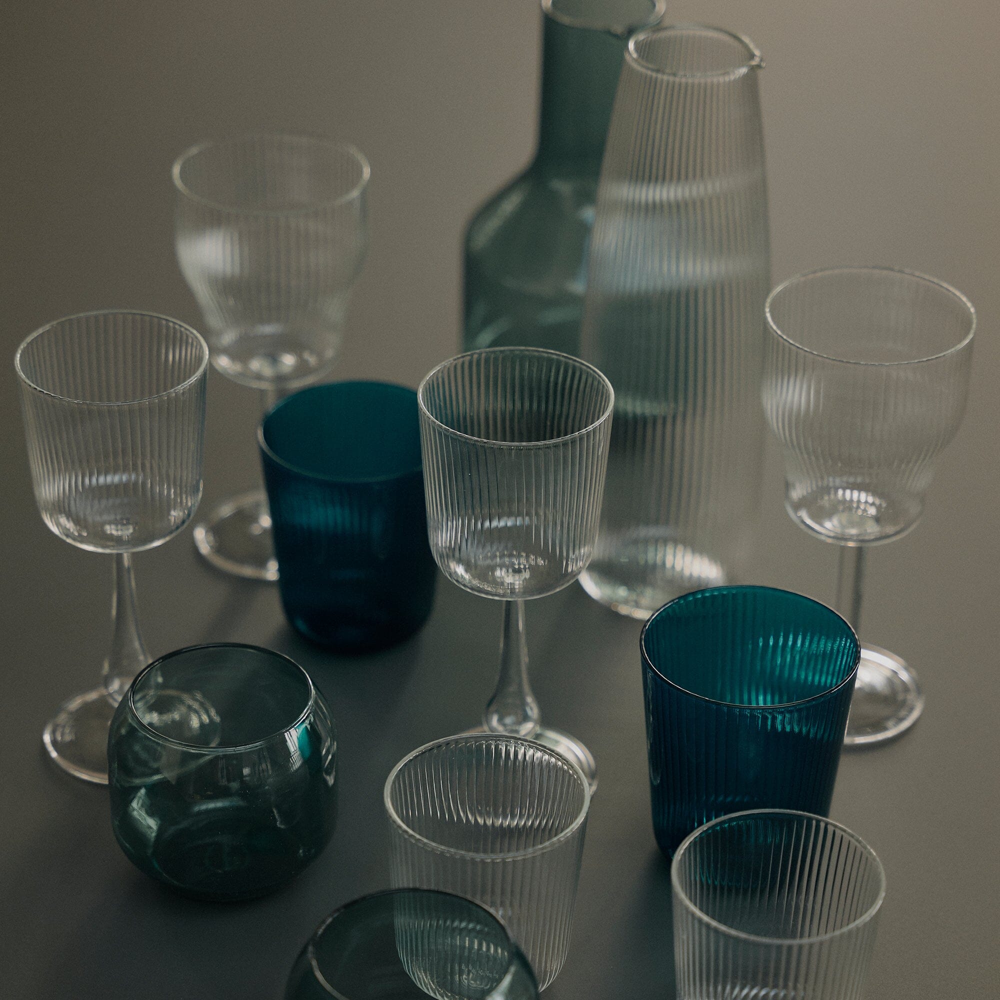 Luisa Calice 3 - Piece Set | Clear - Glassware by R+D.Lab | Obakki