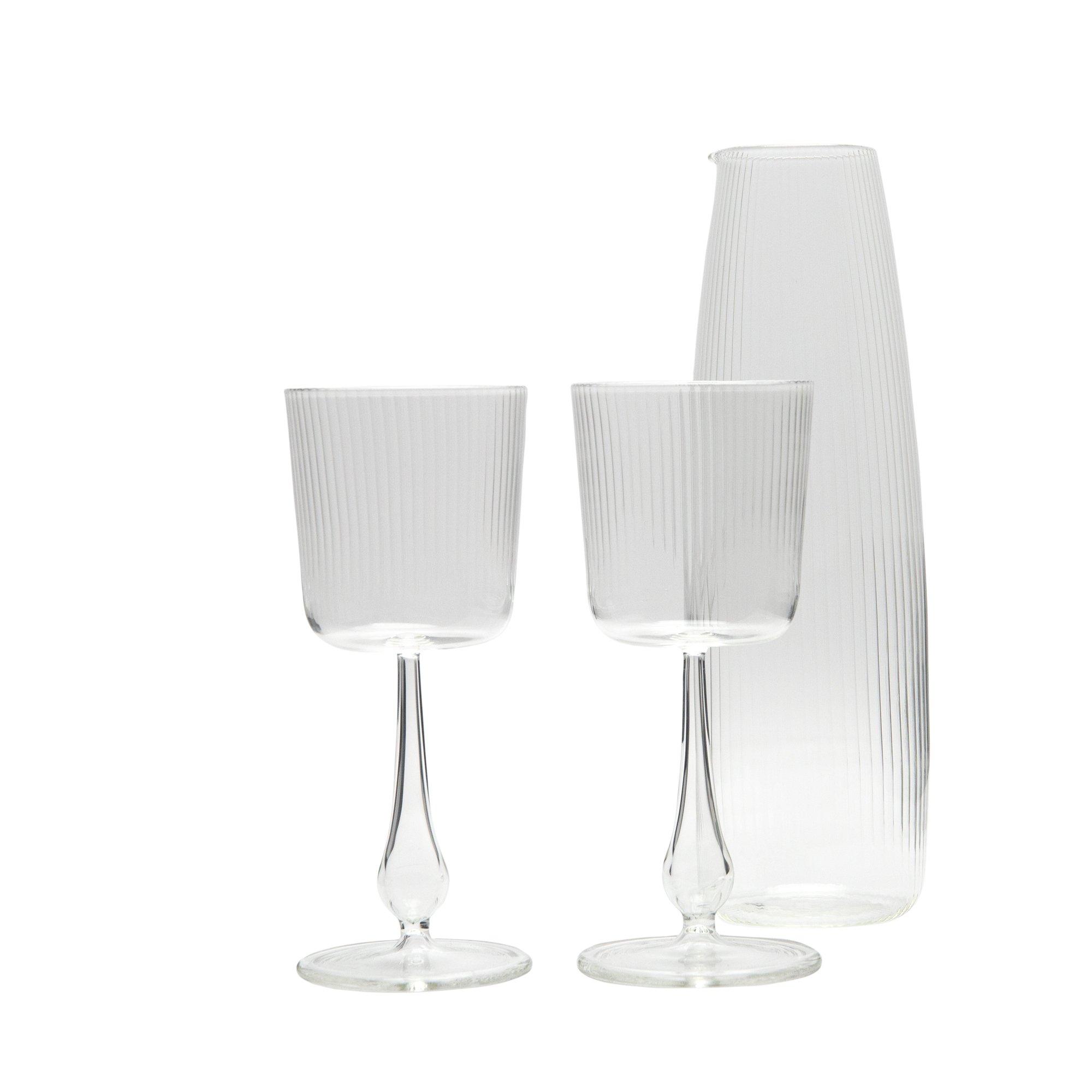 Luisa Calice 3 - Piece Set | Clear - Glassware by R+D.Lab | Obakki
