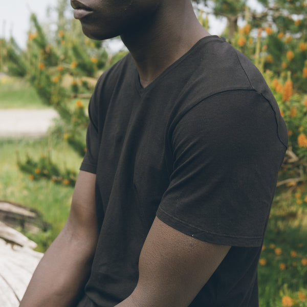 Men's Basic V - Neck_Obakki_172-11-3624-385-Black-XSmall | Obakki