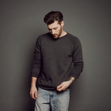 Men's Heathered Crew Sweatshirt - Sweatshirts by Obakki | Obakki