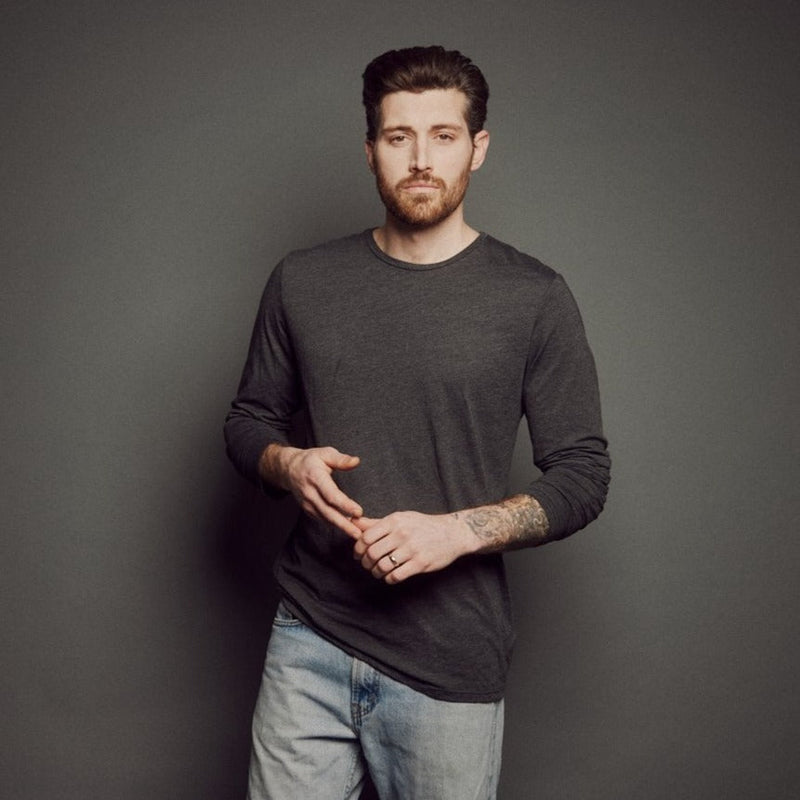 Men's Heathered Long Sleeve T-Shirt - T-Shirts by Obakki | Obakki