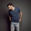 Men's Heathered V - Neck_Obakki_172-11-3624-386-Heather Black-XSmall | Obakki