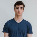 Men's Heathered V - Neck_Obakki_172-11-3624-386-Heather Ink-XSmall | Obakki