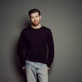 Men's Relaxed Long Sleeve T-Shirt_Obakki_201-11-0476-381-Black-S | Obakki
