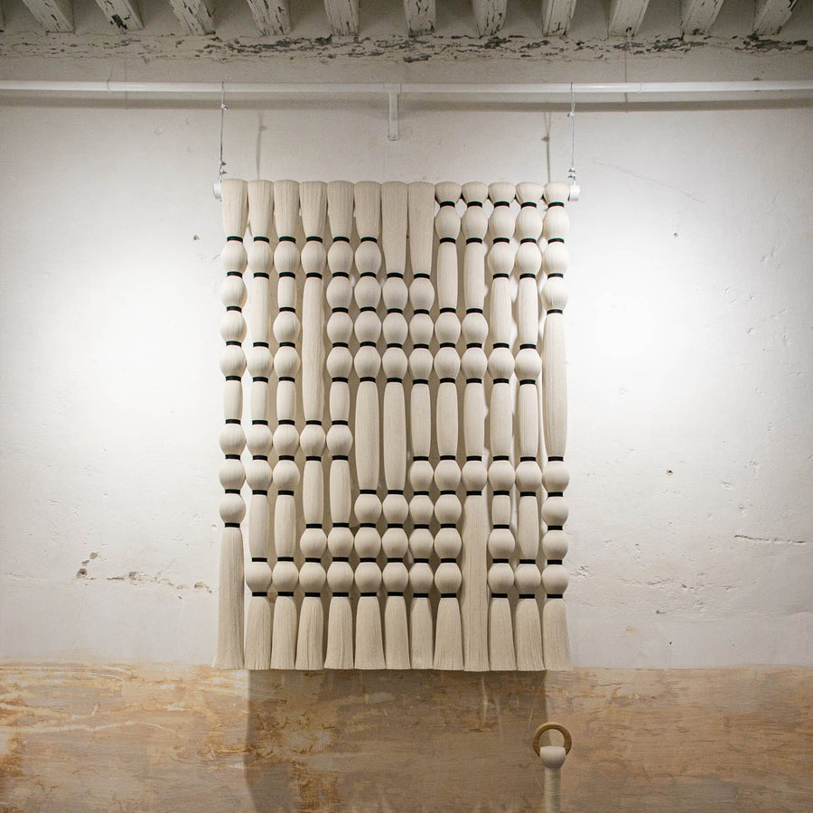 Mitla Wall Hanging_Caralarga_201-71-0330-717NaturalTri-Panel Dimensions: 142" (w) x 63" (h) | Obakki