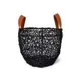10" Woven Bird's Nest Basket | Black Baskets 