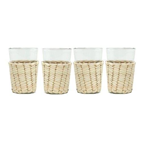 3.5 oz Woven Glasses | Set of 4 Glassware 