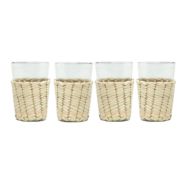 3.5 oz Woven Glasses | Set of 4 Glassware 