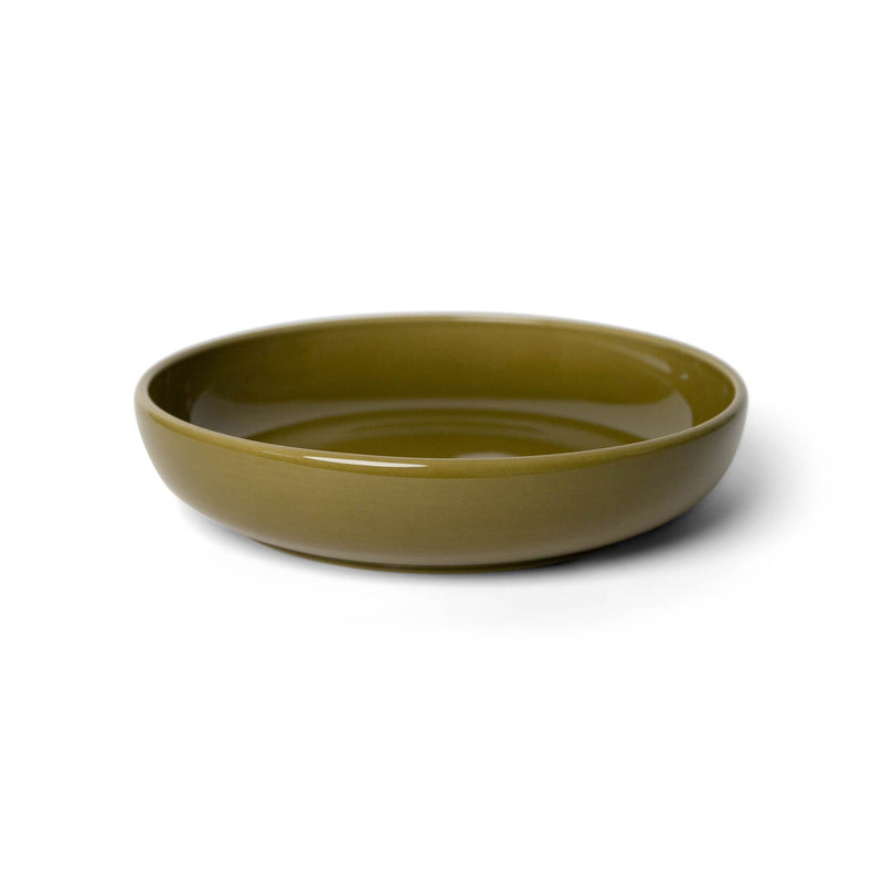 8" Flat Serving Bowl Bowls Citrine Green 
