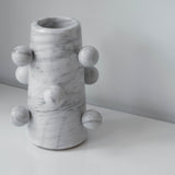Alma Nueva Vase | White Vases + Planters White Marble OS 