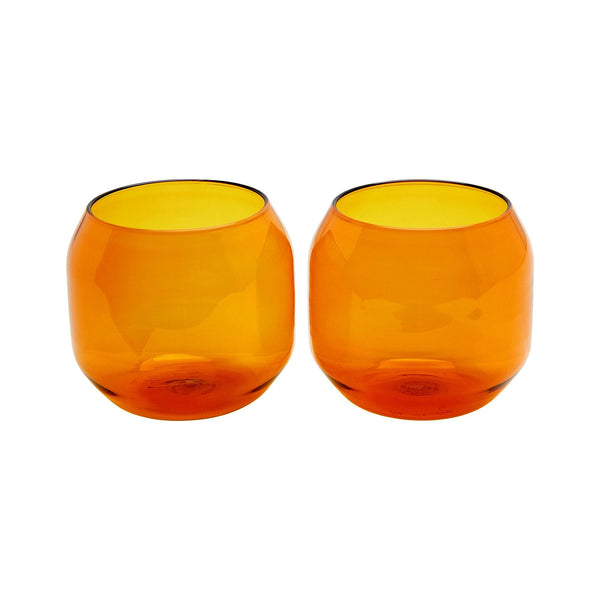 Amber Velasca Tumblers | Set of 2 Glassware 