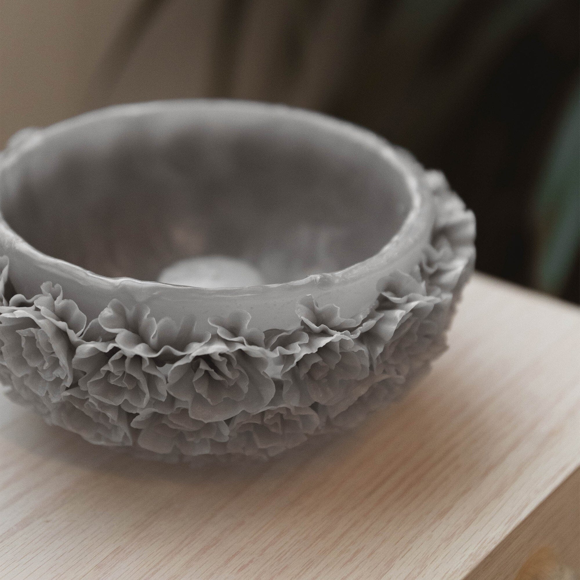 Beeswax Candle Bowl | Gray Candles 