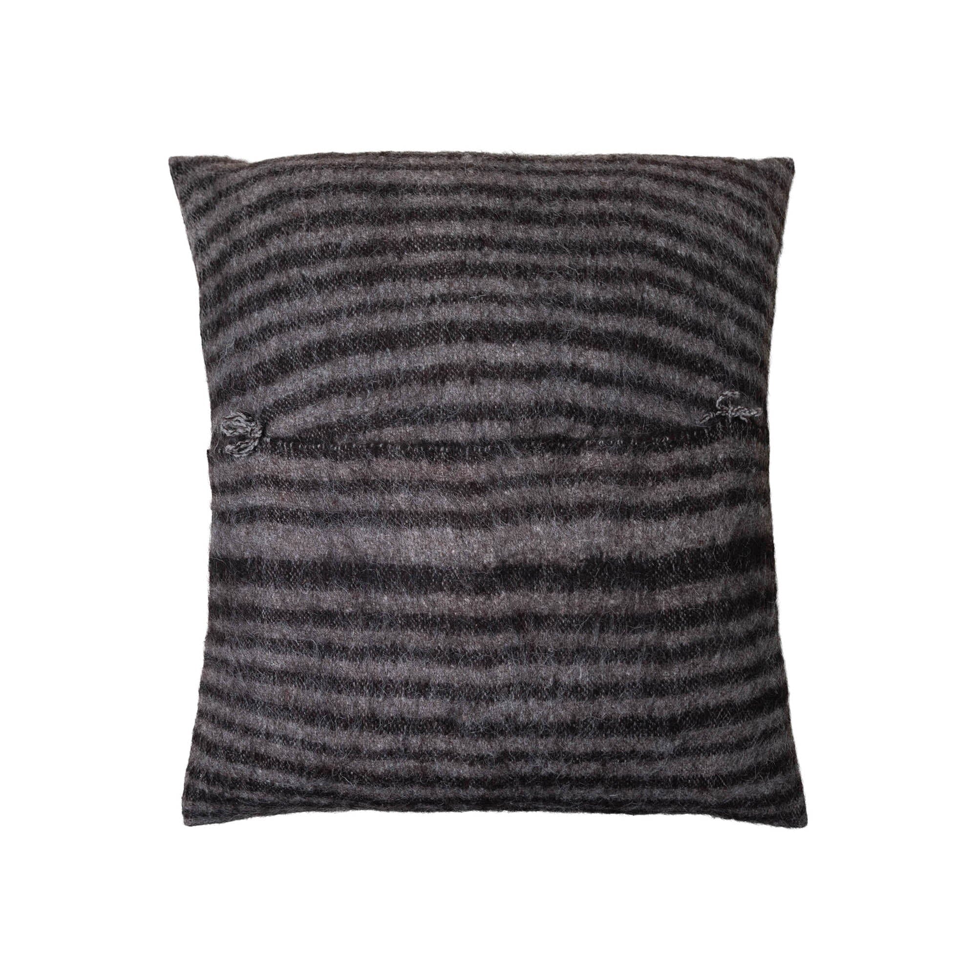 Brushed Wool Cushion Cover | Grey Stripe Home Textiles 