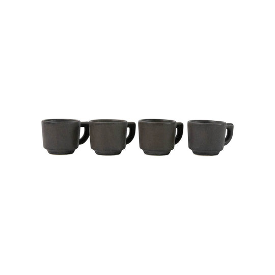 Cafete Espresso Cup | Set of 4 Coffee & Tea Cups Black OS 