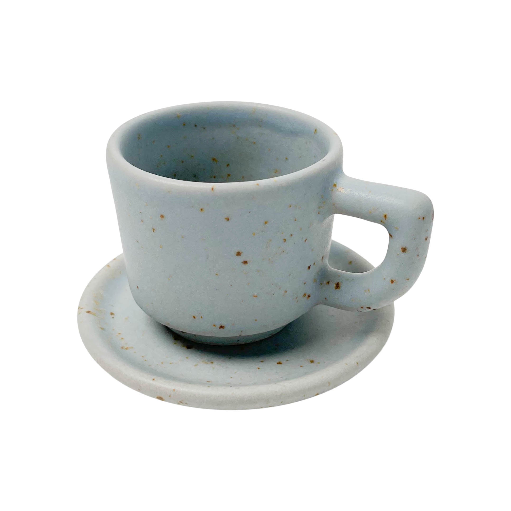 Cafete Espresso Set Plates Speckled Blue OS 