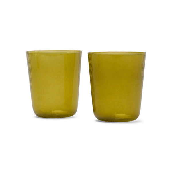 Citrine Green Luisa Acqua | Set of 2 Glassware 