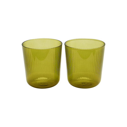 Citrine Green Luisa Vino | Set of 2 Glassware 