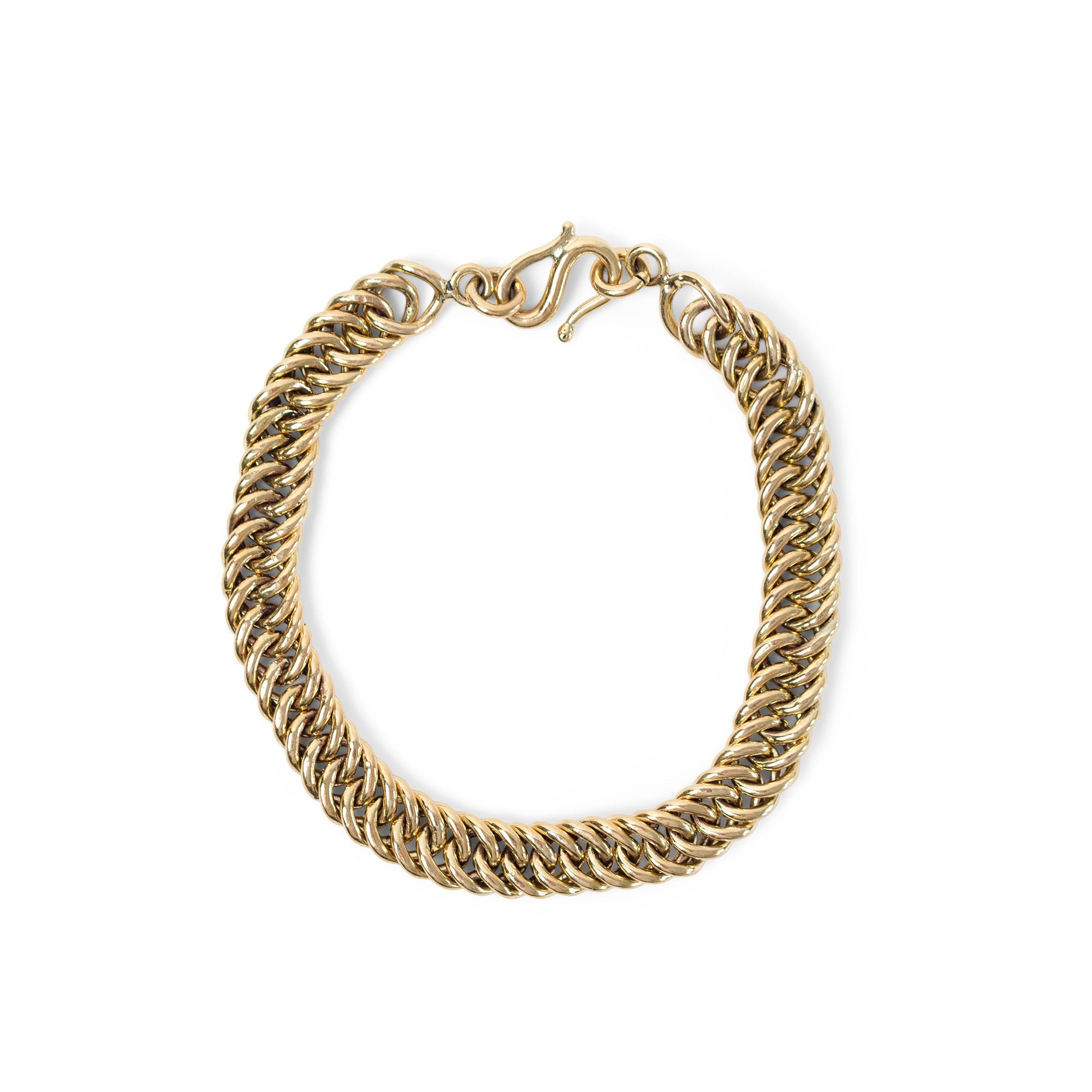 Curb Chain Bracelet Jewelry 18K Gold Plated OS 