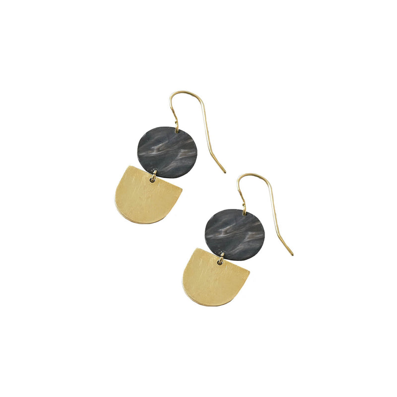 Dangling Horn Earrings Jewelry Brass 