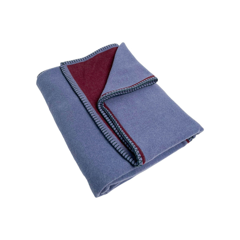 Doppio Double Sided Blanket | Red-Indigo Home Textiles 