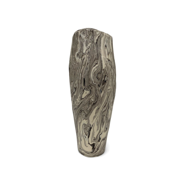 Faceted Marbled Vase | Slim Vases + Planters Marbled Dark OS 