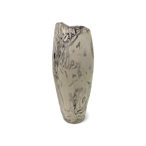 Faceted Marbled Vase | Slim Vases + Planters Marbled Light OS 