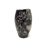 Faceted Vase | Dark Marble Vases + Planters Marbled Dark S 