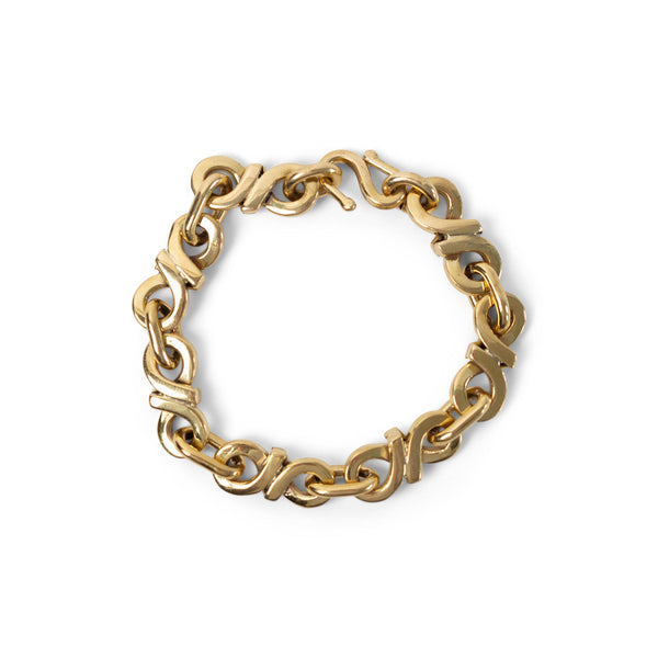 Figure 8 Chain Bracelet Jewelry 18K Gold Plated OS 
