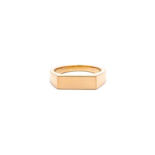 Flat-top Ring Jewelry 18K Gold Plated 5 