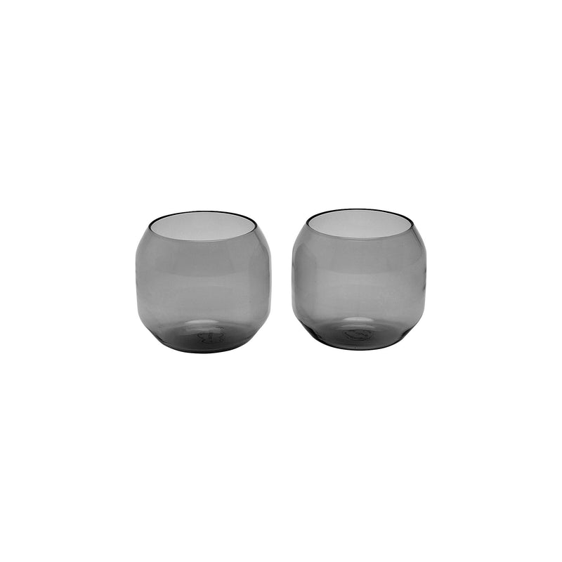 Fog Grey Velasca Tumblers | Set of 2 Glassware 