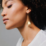 Halfmoon Earrings Jewelry 18K Gold Plated 