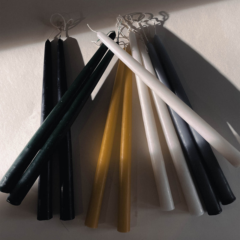 Hand Poured Beeswax Taper Candles | 2 PK Candles 