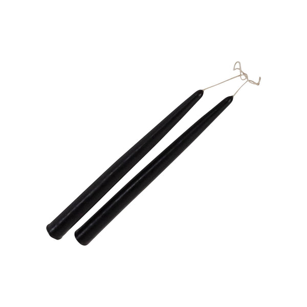 Hand Poured Beeswax Taper Candles | 2 PK Candles Black OS 
