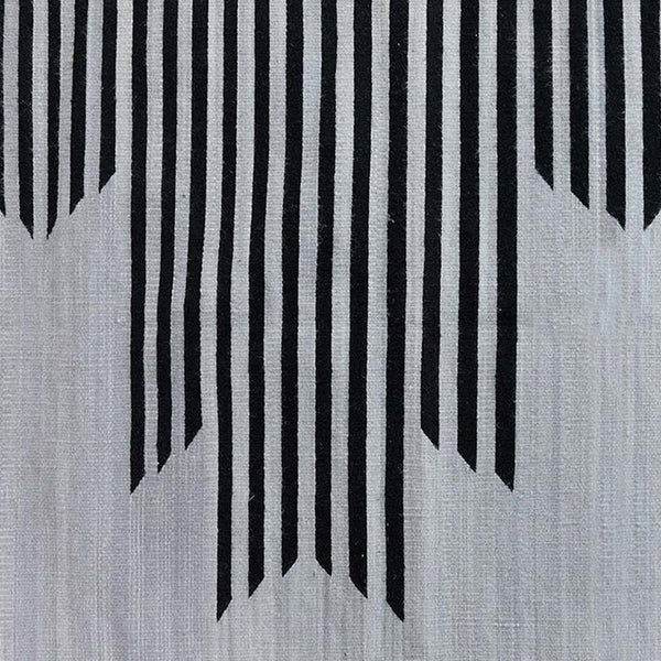 Hand-woven Oaxacan Grey Star Rug Textiles 