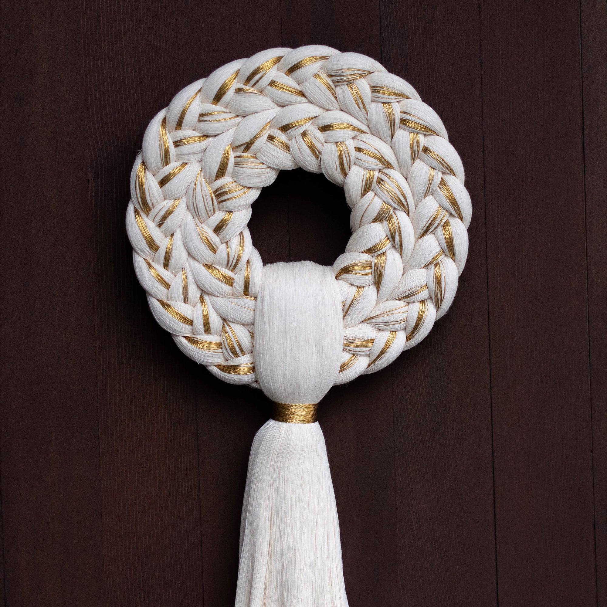 Handwoven Holiday Wreath - Small Wall Hangings 